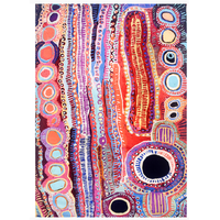 Better World Aboriginal Art Digital Print Cotton Teatowel - Two Dogs Dreaming