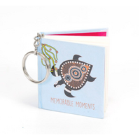 Muralappi Journey Hand Crafted Paper Mini Diary with Keyring - Sea Turtles