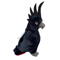 Plush Toy - Small Black Cockatoo (RED TAILED) (25cm)