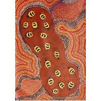 Iwiri Aboriginal Art - UNstretched Canvas (430mm x 610mm) - Tjala