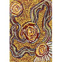 Iwiri Aboriginal Art - UNstretched Canvas (420mm x 290mm) - Ngayuku Ngura (2)