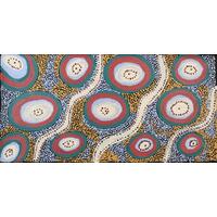 Iwiri Aboriginal Art - UNstretched Canvas (305mm x 610mm) - Ngayuku Ngura