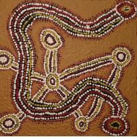 Iwiri Aboriginal Art - UNstretched Canvas (300mm x 300mm) - Minyma Kutjara Wingellina