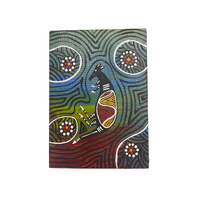 Handpainted Aboriginal Art Canvas Board (5x7) - Bohra the Kangaroo