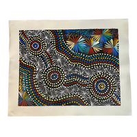 Raintree Aboriginal Art UNStretched Canvas [50cm x 40cm] - Bush Medicine Spinifex Grass