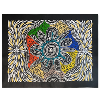 Raintree Aboriginal Art UNStretched Canvas (60cm x 45cm) - My Country Dreaming (Multi)