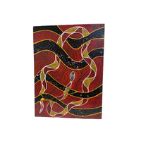 Original Aboriginal Art Painting Stretched Canvas (30cm x 40cm ) - Creation Serpent