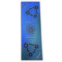 Stephen Hogarth Aboriginal Art Stretched Canvas (40cm x 122cm) - Let&#39;s Go Fishing