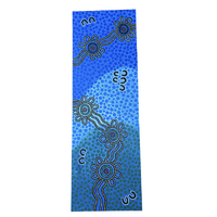 Stephen Hogarth Aboriginal Art Stretched Canvas (40cm x 122cm) - Places To Go