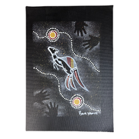 Stephen Hogarth Aboriginal Art UNStretched Canvas (42cm x 29.7cm) - Kangaroo 