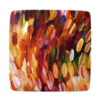 Utopia Aboriginal Art Neoprene Coaster (1) - Leaves (Multi)