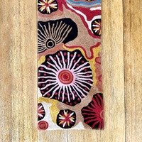 Better World Aboriginal Art Wool Tablerunner (120cm x 30cm) - Travelling through Country