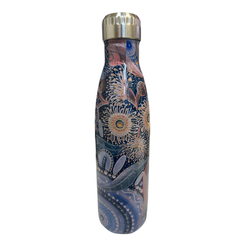 Chern'ee Sutton Aboriginal Art Stainless Steel Bottle - 500ml -Lilly Pilly