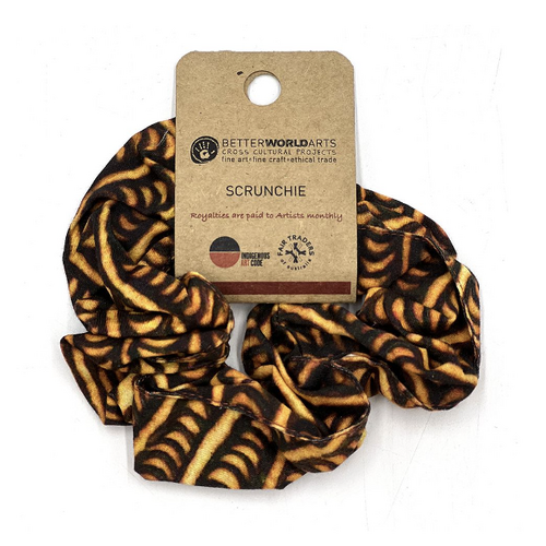 Better World Arts Aboriginal Cotton Hair Scrunchie - Punu Piti