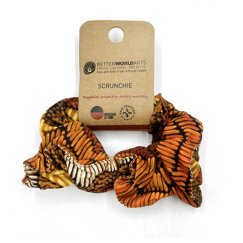 Better World Arts Aboriginal Cotton Hair Scrunchie - Sandhills