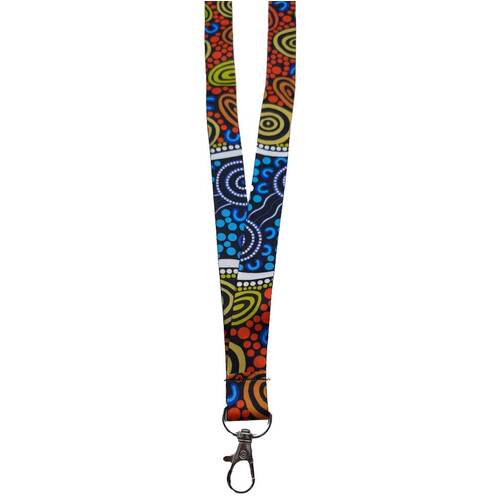 Hogarth Arts Aboriginal Lanyard (SINGLE CLIP) - the River