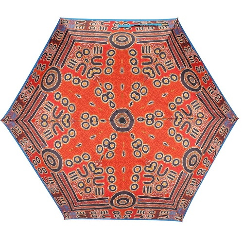 Outstations Aboriginal Art Folding Umbrella - Body Art