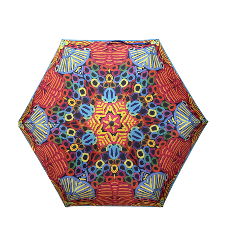 Utopia Dreaming Aboriginal Art Folding Umbrella - Body Painting