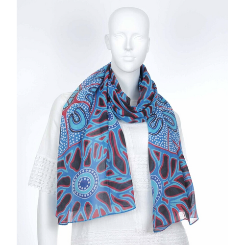 Nikki Dee Designs Aboriginal Art Modal Scarf (170 x 70) - Family Connections