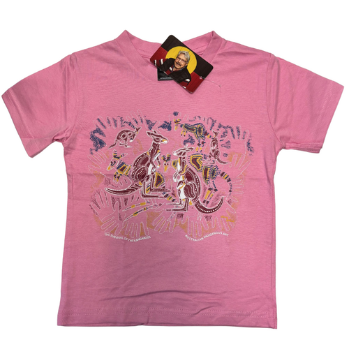 Children's Aboriginal Design T-Shirt - The Survival [Pink]