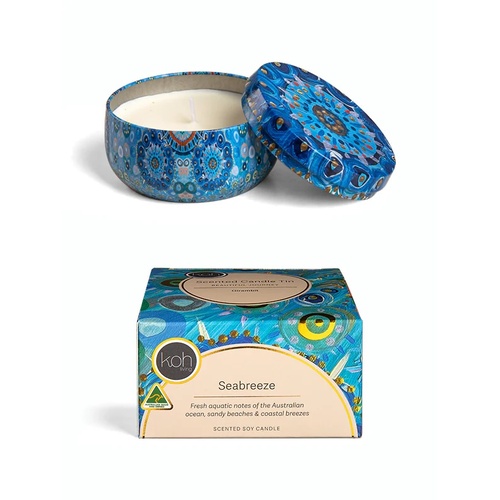 Koh Living Aboriginal Scented Seabreeze Soy Candle Tin (170g) - We Are One