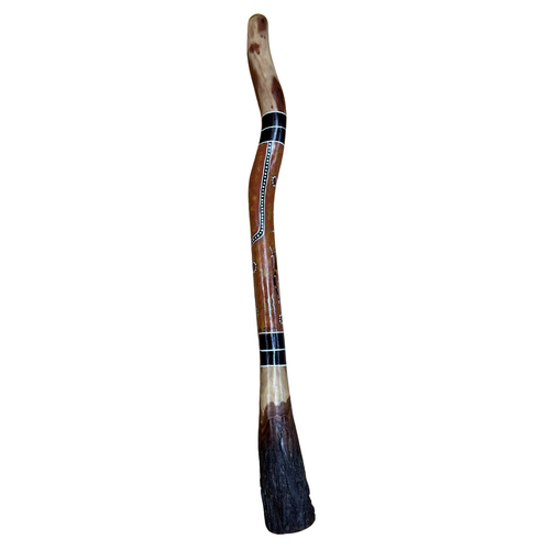 Eucalyptus (Ironbark) Handpainted Didgeridoo (1.30m) - Flared End with Kangaroo (Red)