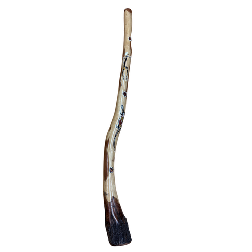 Eucalyptus (Ironbark) Handpainted Didgeridoo (1.32m) - Flared End with Lizard