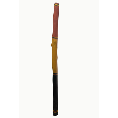 Traditional Eucalyptus Raw Didgeridoo (1.10m) - Charcoal with Red/Yellow Ochre