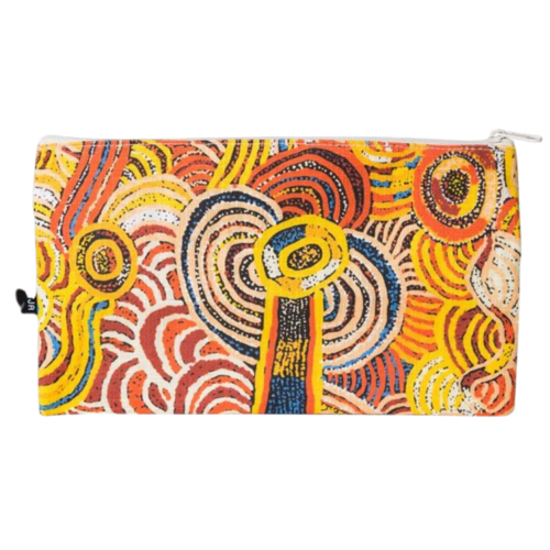  Papulankutja Aboriginal Art Cotton Zip Bag -