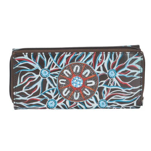 Nikki Dee Designs Genuine Leather Wallet Ladies Trifold [11cm X 21cm] - Family Connection