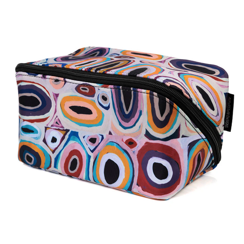 Martumili Aboriginal Art Toiletry/Makeup Bag - Wantili 