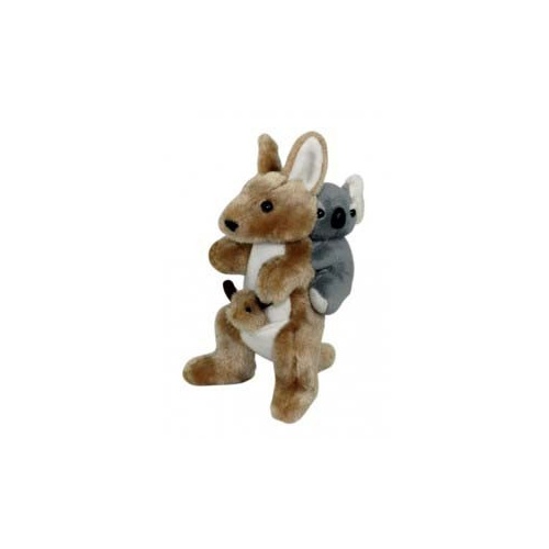 Plush Toy - Kangaroo Joey Koala with Flag (23cm]