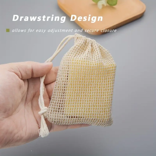 Natural Mesh Soap Saver Pouch - (12cm x 9cm)