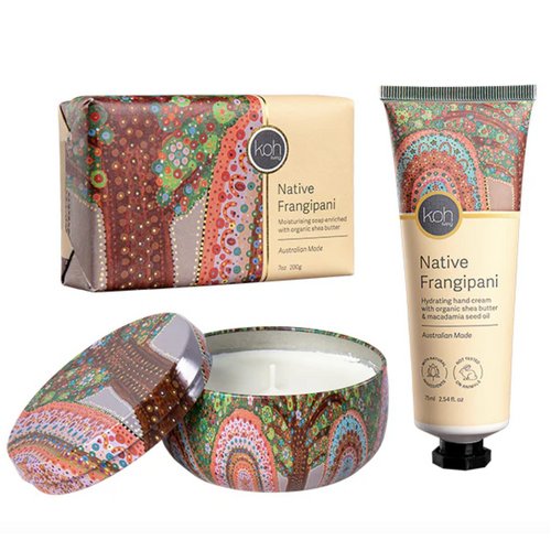 Koh Living Aboriginal Scented Native Frangipani Body Gift Set (3pce) - Tree of Life