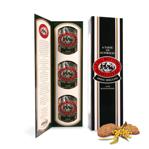 Anzac Wattleseed Biscuits - Triple Gift Box (3)