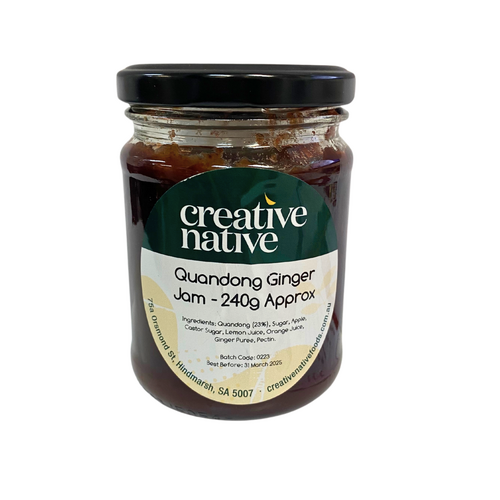 Creative Native Quandong (Native Peach) and Ginger Jam (240g)