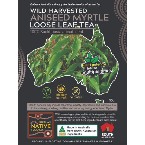 Australian Native Food Co Wild Harvested Loose Leaf Tea 35g | Aniseed Myrtle