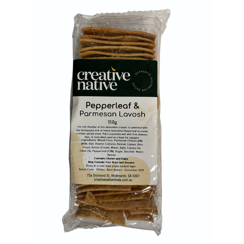 Creative Native Pepper Leaf & Parmesan Wild Lavosh - 150g