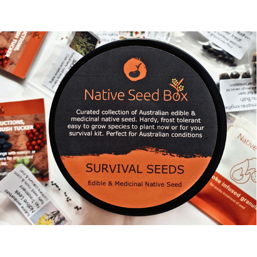 Native Seed Box Survival Seeds - Edible and Medicinal Native Seeds 