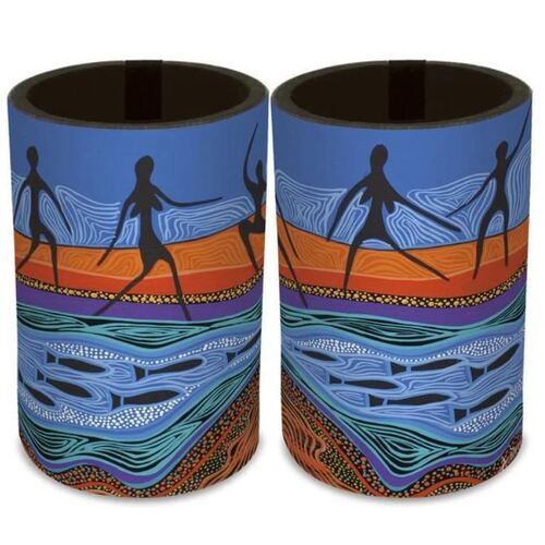 Tobwabba Aboriginal Art Neoprene Can Cooler - Ngagul (Mullet) [1 ONY]