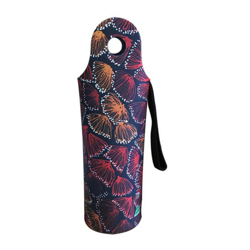 Utopia Aboriginal Art Neoprene Water Bottle Cooler - Gum Blossoms