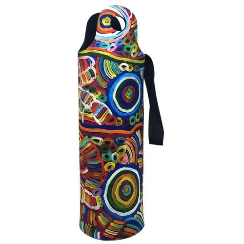 Utopia Aboriginal Art Neoprene Wine Bottle Cooler - My Mother's Story