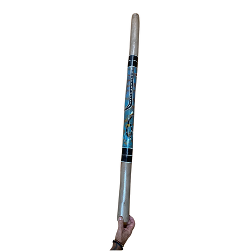 Eucalyptus (Woollybutt) handpainted Didgeridoo [1.25M] - Fish