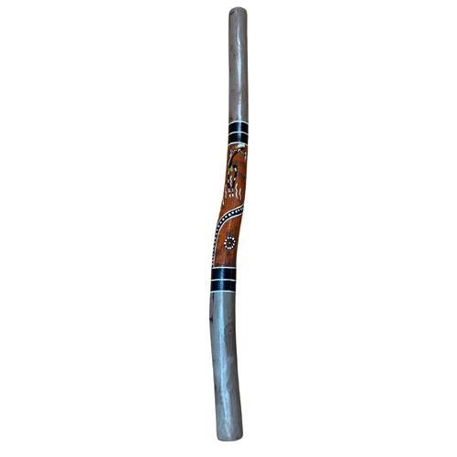 Eucalyptus handpainted Didgeridoo [1.0m] - Brolga (Red)