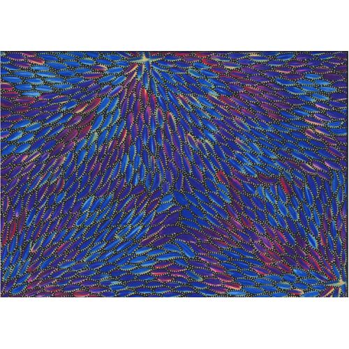 Bush Medicine Leaves  (Sky Blue) - Aboriginal design Fabric