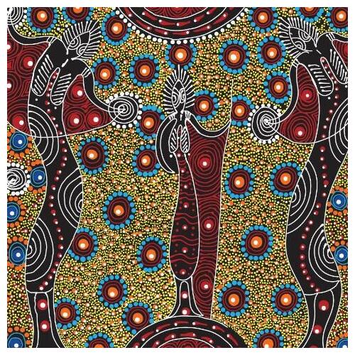 Dancing Spirit [Red] - Aboriginal design Fabric