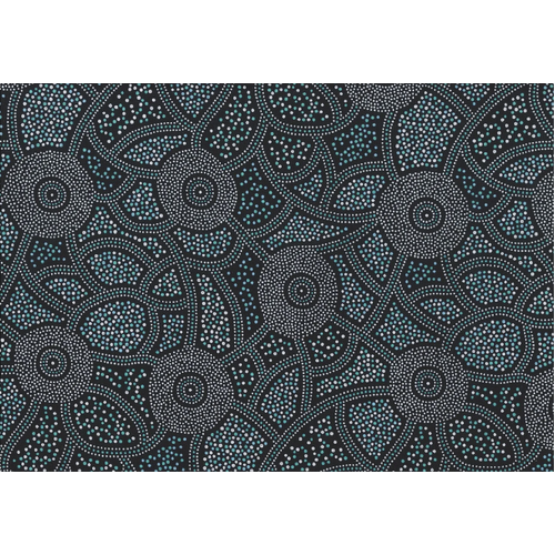 Kangaroo Dreaming (Emerald) - Aboriginal design Fabric