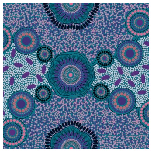 Meeting Places (Blue) [SCRAP .5M] - Aboriginal design Fabric