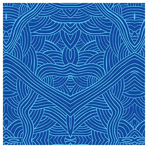 Untitled (Blue) SCRAP 0.9M- Aboriginal design Fabric