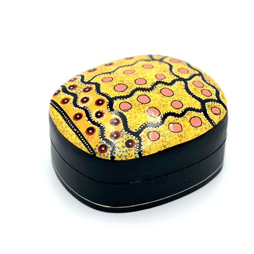 Better World Aboriginal Art Lacquered Medium Box - Marsupial Mouse